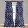 Ambesonne Floral Curtains, Flower Branches Blossoming in Minimalist Design Neutral Botanical, Window Treatments 2 Panel Set for Living Room Bedroom, Pair of – 28″ x 84″, Taupe Grey and Dark Blue Grey(Night Blue and Pale Pink)