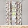 Ambesonne Floral Curtains, Flower Branches Blossoming in Minimalist Design Neutral Botanical, Window Treatments 2 Panel Set for Living Room Bedroom, Pair of – 28″ x 84″, Taupe Grey and Dark Blue Grey(Sage Green Dried Rose)