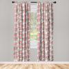 Ambesonne Floral Curtains, Flower Branches Blossoming in Minimalist Design Neutral Botanical, Window Treatments 2 Panel Set for Living Room Bedroom, Pair of – 28″ x 84″, Taupe Grey and Dark Blue Grey(Pale Mauve and Dried Rose)