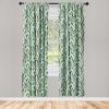 Ambesonne Floral Curtains, Flower Branches Blossoming in Minimalist Design Neutral Botanical, Window Treatments 2 Panel Set for Living Room Bedroom, Pair of – 28″ x 84″, Taupe Grey and Dark Blue Grey(Green Teal Pastel Green)