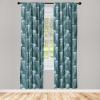 Ambesonne Floral Curtains, Flower Branches Blossoming in Minimalist Design Neutral Botanical, Window Treatments 2 Panel Set for Living Room Bedroom, Pair of – 28″ x 84″, Taupe Grey and Dark Blue Grey(Hunter Green and Ceil Blue)