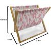 Ambesonne Fuchsia Magazine and Book Holder, Hearts Pattern Valentines Day Themed Design Retro Motifs Vintage Elements, Floor Rack Decor for Interior of Home & Office, 22″ x 19″, Off White Multicolor(Coral White)