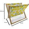 Ambesonne Fuchsia Magazine and Book Holder, Hearts Pattern Valentines Day Themed Design Retro Motifs Vintage Elements, Floor Rack Decor for Interior of Home & Office, 22″ x 19″, Off White Multicolor(Yellow Green White)