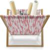 Ambesonne Fuchsia Magazine and Book Holder, Hearts Pattern Valentines Day Themed Design Retro Motifs Vintage Elements, Floor Rack Decor for Interior of Home & Office, 22″ x 19″, Off White Multicolor(Coral White)