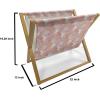 Ambesonne Fuchsia Magazine and Book Holder, Hearts Pattern Valentines Day Themed Design Retro Motifs Vintage Elements, Floor Rack Decor for Interior of Home & Office, 22″ x 19″, Off White Multicolor(Blush Multicolor)