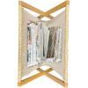 Ambesonne Fuchsia Magazine and Book Holder, Hearts Pattern Valentines Day Themed Design Retro Motifs Vintage Elements, Floor Rack Decor for Interior of Home & Office, 22″ x 19″, Off White Multicolor(Orange and White)