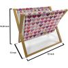 Ambesonne Fuchsia Magazine and Book Holder, Hearts Pattern Valentines Day Themed Design Retro Motifs Vintage Elements, Floor Rack Decor for Interior of Home & Office, 22″ x 19″, Off White Multicolor(Off White Multicolor)