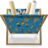 Ambesonne Fuchsia Magazine and Book Holder, Hearts Pattern Valentines Day Themed Design Retro Motifs Vintage Elements, Floor Rack Decor for Interior of Home & Office, 22″ x 19″, Off White Multicolor(Sea Blue and Multicolor)