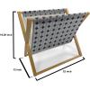 Ambesonne Fuchsia Magazine and Book Holder, Hearts Pattern Valentines Day Themed Design Retro Motifs Vintage Elements, Floor Rack Decor for Interior of Home & Office, 22″ x 19″, Off White Multicolor(Charcoal Grey Pale Grey)