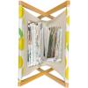 Ambesonne Fuchsia Magazine and Book Holder, Hearts Pattern Valentines Day Themed Design Retro Motifs Vintage Elements, Floor Rack Decor for Interior of Home & Office, 22″ x 19″, Off White Multicolor(Yellow Green White)