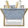 Ambesonne Fuchsia Magazine and Book Holder, Hearts Pattern Valentines Day Themed Design Retro Motifs Vintage Elements, Floor Rack Decor for Interior of Home & Office, 22″ x 19″, Off White Multicolor(Pale Azure Blue White)