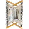 Ambesonne Fuchsia Magazine and Book Holder, Hearts Pattern Valentines Day Themed Design Retro Motifs Vintage Elements, Floor Rack Decor for Interior of Home & Office, 22″ x 19″, Off White Multicolor(Charcoal Grey and Ivory)