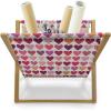 Ambesonne Fuchsia Magazine and Book Holder, Hearts Pattern Valentines Day Themed Design Retro Motifs Vintage Elements, Floor Rack Decor for Interior of Home & Office, 22″ x 19″, Off White Multicolor(Off White Multicolor)