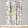 Ambesonne Garden Scene Curtains, Autumn Vibes Romantic Themed Monochrome Daisy Pattern Neutral Art, Window Treatments 2 Panel Set for Living Room Bedroom, Pair of – 28″ x 95″, Charcoal Grey Eggshell(White Multicolor)