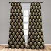 Ambesonne Garden Scene Curtains, Autumn Vibes Romantic Themed Monochrome Daisy Pattern Neutral Art, Window Treatments 2 Panel Set for Living Room Bedroom, Pair of – 28″ x 95″, Charcoal Grey Eggshell(Charcoal Grey Mustard)