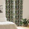 Ambesonne Garden Scene Curtains, Autumn Vibes Romantic Themed Monochrome Daisy Pattern Neutral Art, Window Treatments 2 Panel Set for Living Room Bedroom, Pair of – 28″ x 95″, Charcoal Grey Eggshell(Dark Coral Reseda Green)