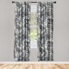 Ambesonne Garden Scene Curtains, Autumn Vibes Romantic Themed Monochrome Daisy Pattern Neutral Art, Window Treatments 2 Panel Set for Living Room Bedroom, Pair of – 28″ x 95″, Charcoal Grey Eggshell(Pale Ceil Blue Pale Grey)