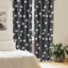 Ambesonne Garden Scene Curtains, Autumn Vibes Romantic Themed Monochrome Daisy Pattern Neutral Art, Window Treatments 2 Panel Set for Living Room Bedroom, Pair of – 28″ x 95″, Charcoal Grey Eggshell(White Grey)
