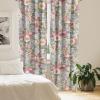 Ambesonne Garden Scene Curtains, Autumn Vibes Romantic Themed Monochrome Daisy Pattern Neutral Art, Window Treatments 2 Panel Set for Living Room Bedroom, Pair of – 28″ x 95″, Charcoal Grey Eggshell(Pale Purpleblue Off White)