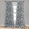 Ambesonne Garden Scene Curtains, Autumn Vibes Romantic Themed Monochrome Daisy Pattern Neutral Art, Window Treatments 2 Panel Set for Living Room Bedroom, Pair of – 28″ x 95″, Charcoal Grey Eggshell(Charcoal Grey Pale Grey)