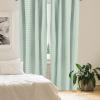 Ambesonne Garden Scene Curtains, Autumn Vibes Romantic Themed Monochrome Daisy Pattern Neutral Art, Window Treatments 2 Panel Set for Living Room Bedroom, Pair of – 28″ x 95″, Charcoal Grey Eggshell(Mint Green and White)
