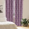 Ambesonne Garden Scene Curtains, Autumn Vibes Romantic Themed Monochrome Daisy Pattern Neutral Art, Window Treatments 2 Panel Set for Living Room Bedroom, Pair of – 28″ x 95″, Charcoal Grey Eggshell(Purple and White)