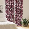 Ambesonne Garden Scene Curtains, Autumn Vibes Romantic Themed Monochrome Daisy Pattern Neutral Art, Window Treatments 2 Panel Set for Living Room Bedroom, Pair of – 28″ x 95″, Charcoal Grey Eggshell(Raspberry and White)