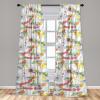 Ambesonne Garden Scene Curtains, Autumn Vibes Romantic Themed Monochrome Daisy Pattern Neutral Art, Window Treatments 2 Panel Set for Living Room Bedroom, Pair of – 28″ x 95″, Charcoal Grey Eggshell(White Multicolor)