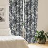 Ambesonne Garden Scene Curtains, Autumn Vibes Romantic Themed Monochrome Daisy Pattern Neutral Art, Window Treatments 2 Panel Set for Living Room Bedroom, Pair of – 28″ x 95″, Charcoal Grey Eggshell(Pale Ceil Blue Pale Grey)