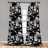 Ambesonne Garden Scene Curtains, Autumn Vibes Romantic Themed Monochrome Daisy Pattern Neutral Art, Window Treatments 2 Panel Set for Living Room Bedroom, Pair of – 28″ x 95″, Charcoal Grey Eggshell(Charcoal Grey White)