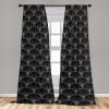 Ambesonne Garden Scene Curtains, Autumn Vibes Romantic Themed Monochrome Daisy Pattern Neutral Art, Window Treatments 2 Panel Set for Living Room Bedroom, Pair of – 28″ x 95″, Charcoal Grey Eggshell(Grey White)