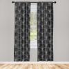Ambesonne Garden Scene Curtains, Autumn Vibes Romantic Themed Monochrome Daisy Pattern Neutral Art, Window Treatments 2 Panel Set for Living Room Bedroom, Pair of – 28″ x 95″, Charcoal Grey Eggshell(Grey White)