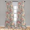 Ambesonne Garden Scene Curtains, Autumn Vibes Romantic Themed Monochrome Daisy Pattern Neutral Art, Window Treatments 2 Panel Set for Living Room Bedroom, Pair of – 28″ x 95″, Charcoal Grey Eggshell(Pale Purpleblue Off White)