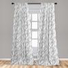 Ambesonne Garden Scene Curtains, Autumn Vibes Romantic Themed Monochrome Daisy Pattern Neutral Art, Window Treatments 2 Panel Set for Living Room Bedroom, Pair of – 28″ x 95″, Charcoal Grey Eggshell(Charcoal Grey and White)