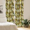 Ambesonne Garden Scene Curtains, Autumn Vibes Romantic Themed Monochrome Daisy Pattern Neutral Art, Window Treatments 2 Panel Set for Living Room Bedroom, Pair of – 28″ x 95″, Charcoal Grey Eggshell(Pistachio Green Mustard)