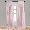 Ambesonne Garden Scene Curtains, Autumn Vibes Romantic Themed Monochrome Daisy Pattern Neutral Art, Window Treatments 2 Panel Set for Living Room Bedroom, Pair of – 28″ x 95″, Charcoal Grey Eggshell(Rose Pastel Pink)