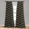 Ambesonne Garden Scene Curtains, Autumn Vibes Romantic Themed Monochrome Daisy Pattern Neutral Art, Window Treatments 2 Panel Set for Living Room Bedroom, Pair of – 28″ x 95″, Charcoal Grey Eggshell(Charcoal Grey)