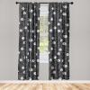 Ambesonne Garden Scene Curtains, Autumn Vibes Romantic Themed Monochrome Daisy Pattern Neutral Art, Window Treatments 2 Panel Set for Living Room Bedroom, Pair of – 28″ x 95″, Charcoal Grey Eggshell(White Grey)