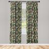 Ambesonne Garden Scene Curtains, Autumn Vibes Romantic Themed Monochrome Daisy Pattern Neutral Art, Window Treatments 2 Panel Set for Living Room Bedroom, Pair of – 28″ x 95″, Charcoal Grey Eggshell(Dark Coral Reseda Green)