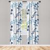 Ambesonne Garden Scene Curtains, Autumn Vibes Romantic Themed Monochrome Daisy Pattern Neutral Art, Window Treatments 2 Panel Set for Living Room Bedroom, Pair of – 28″ x 95″, Charcoal Grey Eggshell(White Dark Lavender)