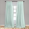 Ambesonne Garden Scene Curtains, Autumn Vibes Romantic Themed Monochrome Daisy Pattern Neutral Art, Window Treatments 2 Panel Set for Living Room Bedroom, Pair of – 28″ x 95″, Charcoal Grey Eggshell(Mint Green)