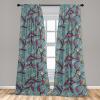 Ambesonne Garden Scene Curtains, Autumn Vibes Romantic Themed Monochrome Daisy Pattern Neutral Art, Window Treatments 2 Panel Set for Living Room Bedroom, Pair of – 28″ x 95″, Charcoal Grey Eggshell(Cadet Blue and Cream)