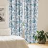Ambesonne Garden Scene Curtains, Soft Tones Flowers Boho Pattern Springtime Inspired Neutral Art, Window Treatments 2 Panel Set for Living Room Bedroom, Pair of – 28″ x 95″, Lavender Blue Warm Taupe(Teal Off White and Pale Grey)