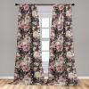 Ambesonne Garden Scene Curtains, Soft Tones Flowers Boho Pattern Springtime Inspired Neutral Art, Window Treatments 2 Panel Set for Living Room Bedroom, Pair of – 28″ x 95″, Lavender Blue Warm Taupe(Pale Yellow Pastel Pink)