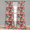 Ambesonne Garden Scene Curtains, Soft Tones Flowers Boho Pattern Springtime Inspired Neutral Art, Window Treatments 2 Panel Set for Living Room Bedroom, Pair of – 28″ x 95″, Lavender Blue Warm Taupe(Pastel Pink Hunter Green)