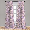 Ambesonne Garden Scene Curtains, Soft Tones Flowers Boho Pattern Springtime Inspired Neutral Art, Window Treatments 2 Panel Set for Living Room Bedroom, Pair of – 28″ x 95″, Lavender Blue Warm Taupe(Blush Lavender)