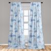 Ambesonne Garden Scene Curtains, Soft Tones Flowers Boho Pattern Springtime Inspired Neutral Art, Window Treatments 2 Panel Set for Living Room Bedroom, Pair of – 28″ x 95″, Lavender Blue Warm Taupe(Pale Blue Ceil Blue Pink)
