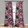 Ambesonne Garden Scene Curtains, Soft Tones Flowers Boho Pattern Springtime Inspired Neutral Art, Window Treatments 2 Panel Set for Living Room Bedroom, Pair of – 28″ x 95″, Lavender Blue Warm Taupe(Hot Pink Hunter Green)