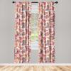 Ambesonne Garden Scene Curtains, Soft Tones Flowers Boho Pattern Springtime Inspired Neutral Art, Window Treatments 2 Panel Set for Living Room Bedroom, Pair of – 28″ x 95″, Lavender Blue Warm Taupe(Coral Salmon Dried Rose)