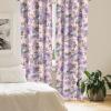 Ambesonne Garden Scene Curtains, Soft Tones Flowers Boho Pattern Springtime Inspired Neutral Art, Window Treatments 2 Panel Set for Living Room Bedroom, Pair of – 28″ x 95″, Lavender Blue Warm Taupe(Blush Lavender)